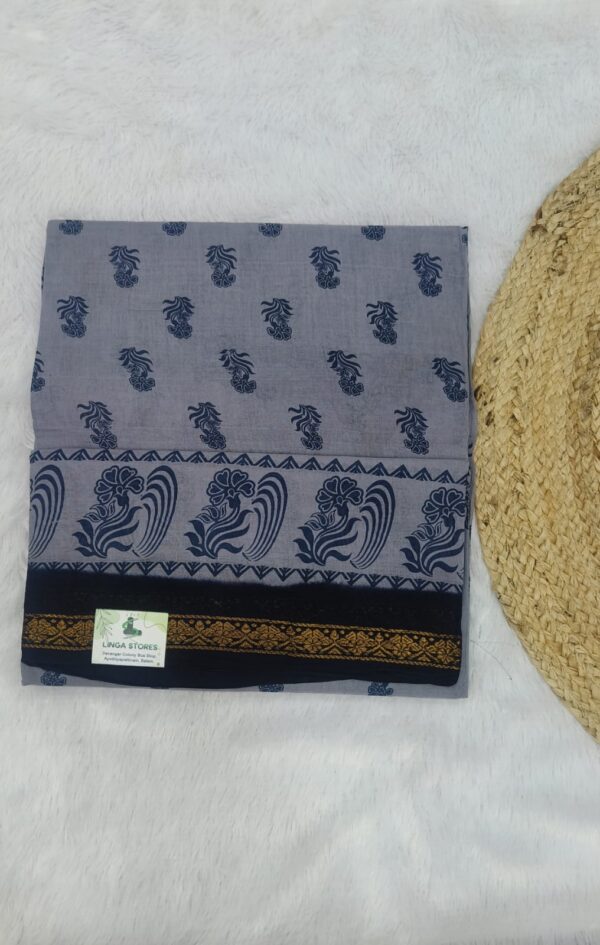 LightSlateGray- Pure cotton sarees