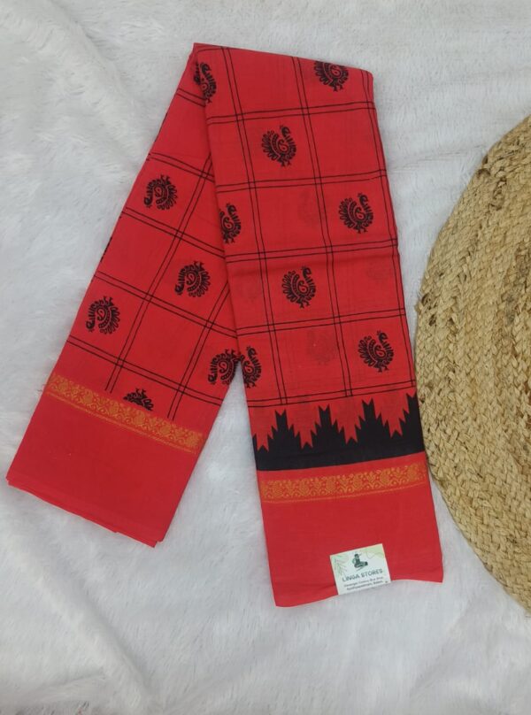 Red and Black design Pure cotton