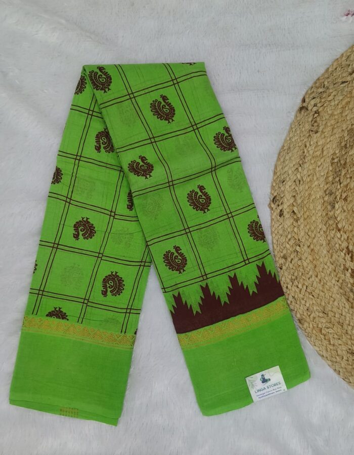 Green and Brown design Pure cotton