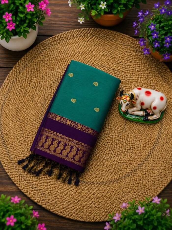 Kalyani Cotton Checked Saree