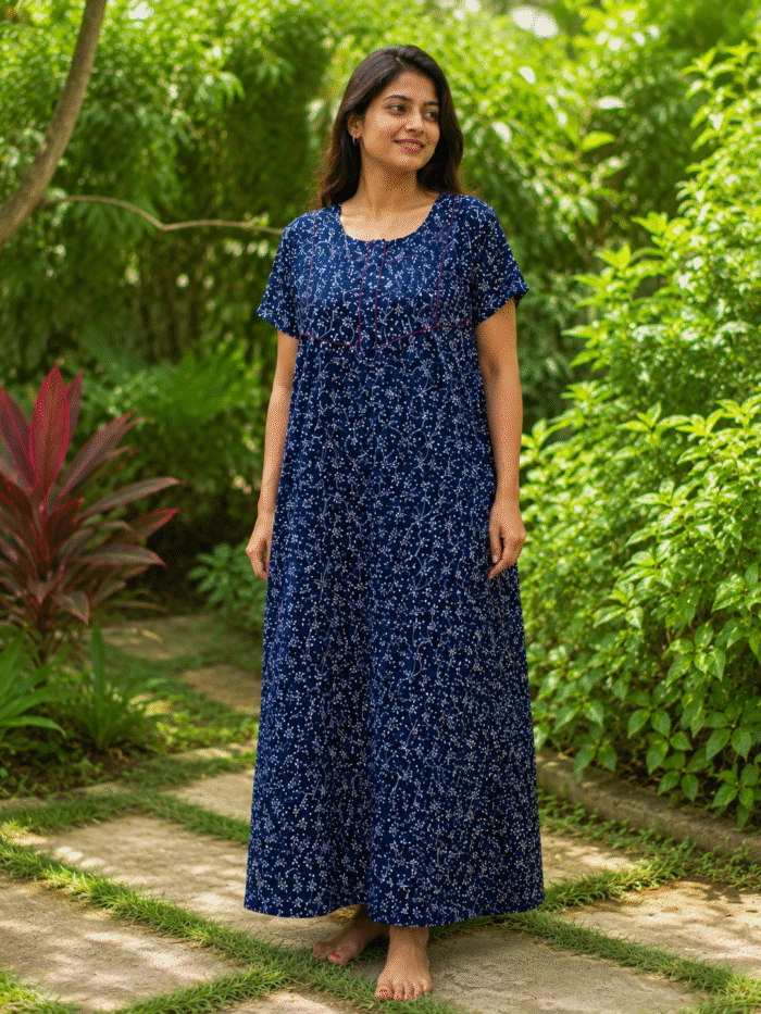 Premium Aswati Zip Nighty