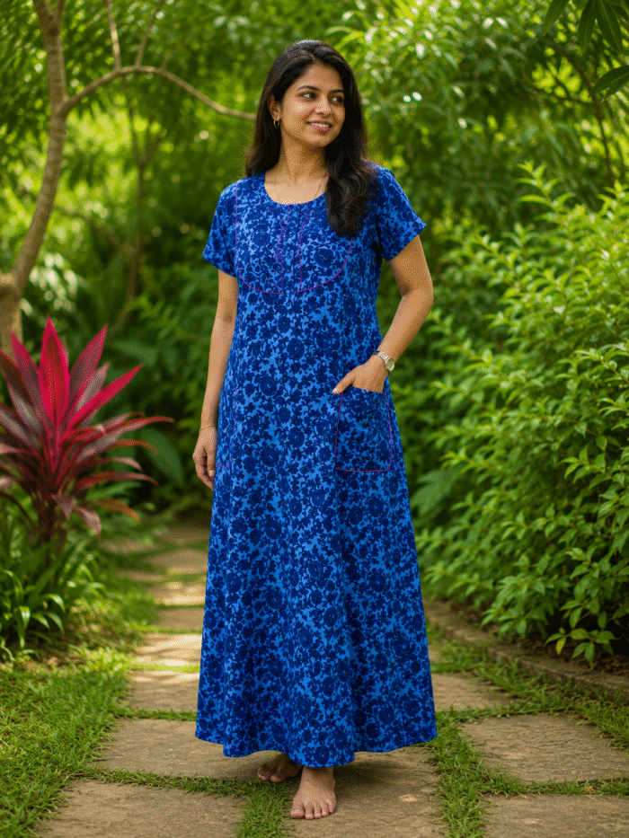 Premium Aswati Zip Nighty