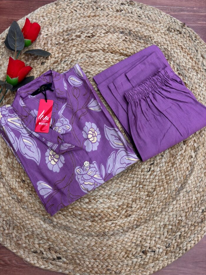Liva Silk Cotton Co-ord Set