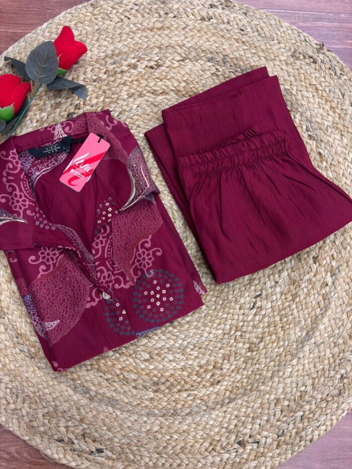 Liva Silk Cotton Co-ord Set