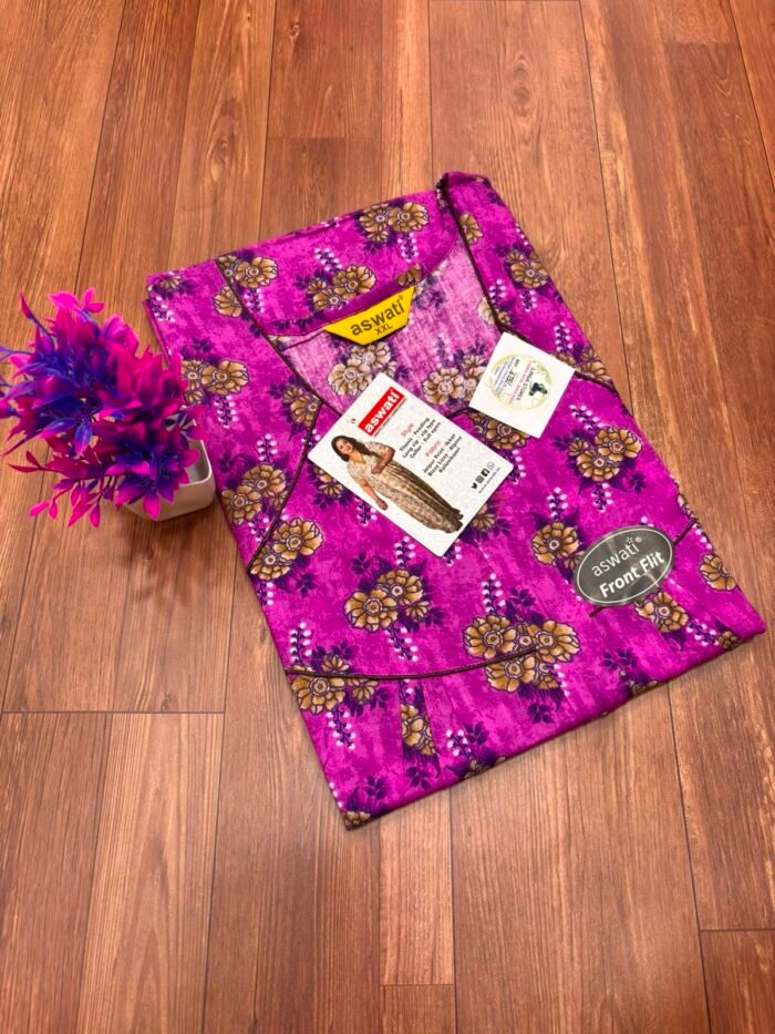 Premium Aswati Zip Nighty