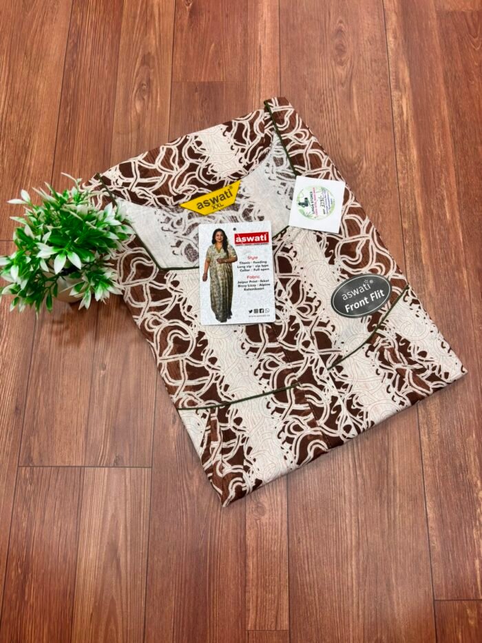 Premium Aswati Zip Nighty