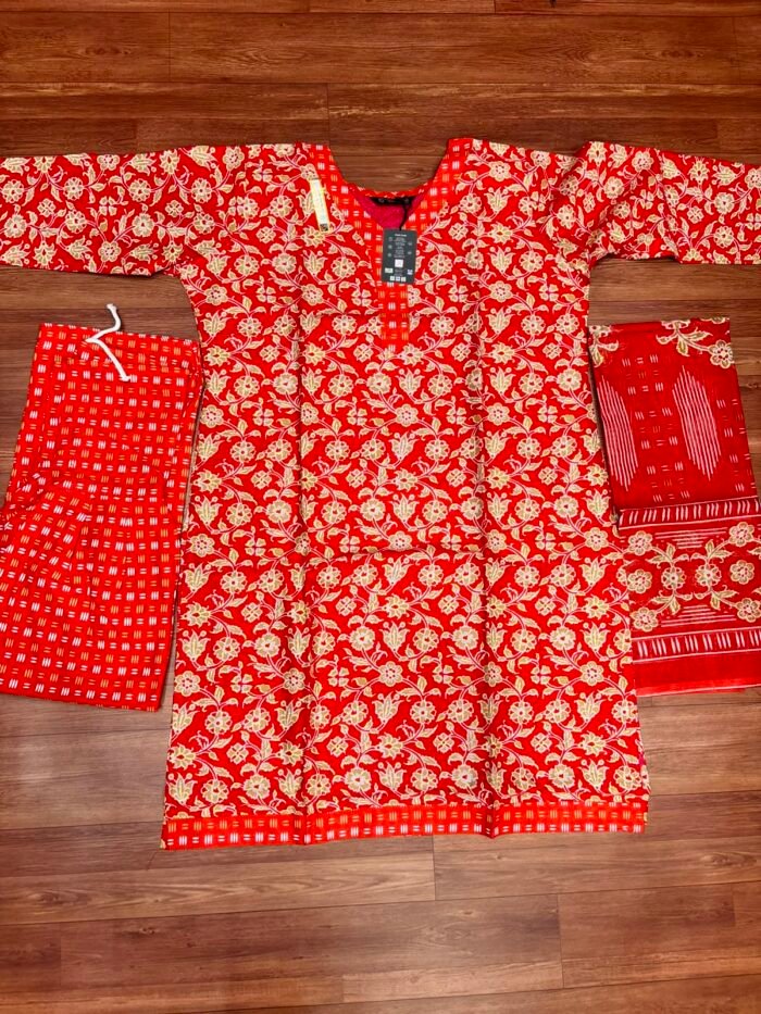 Branded Cotton Dress with Lining